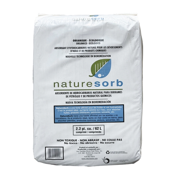 NatureSorb Oil & Chemical Absorbent Peat – 120L Compressed Bag
