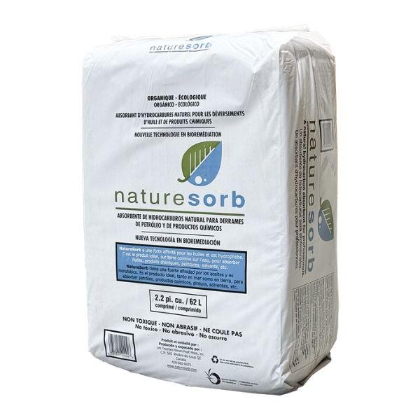 NatureSorb Oil & Chemical Absorbent Peat – 120L Compressed Bag