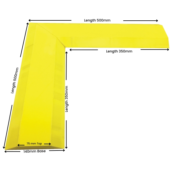 SpillTech Economy Bunding – H: 0.2m Corner – Yellow