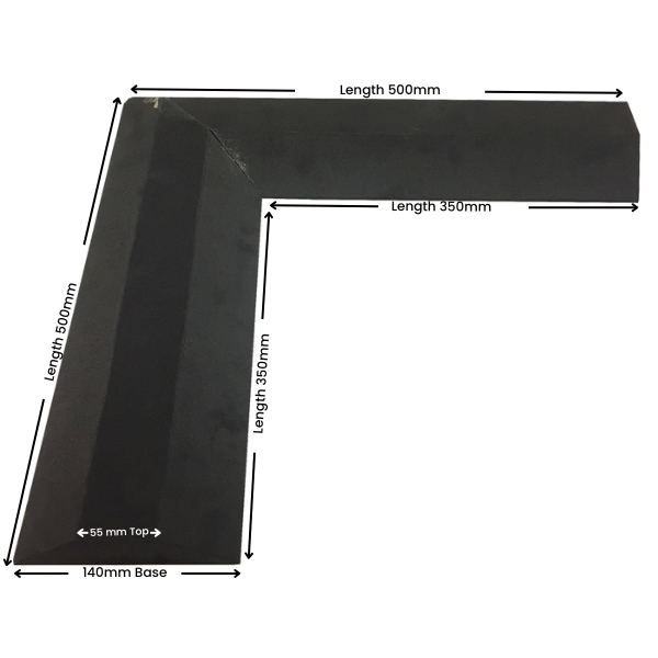 SpillTech Economy Bunding – H: 0.4m Corner – Black