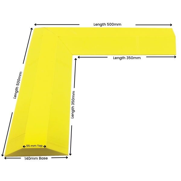 SpillTech Economy Bunding – H: 0.4m Corner – Yellow