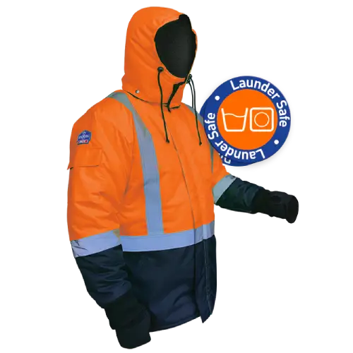 IceKing Orange/Navy Launderable Jacket