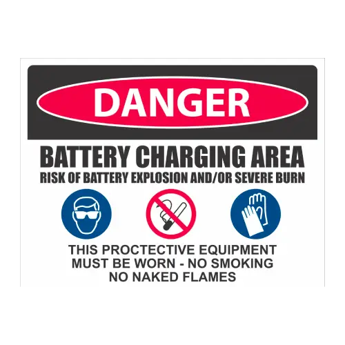 Battery Charging Sign