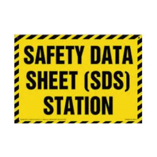 Safety Data Sheet sign