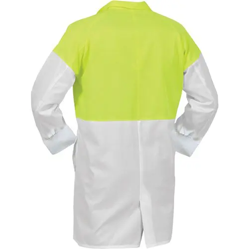 Dustcoat Workzone Lightweight Polycotton Food Industry White/Yellow