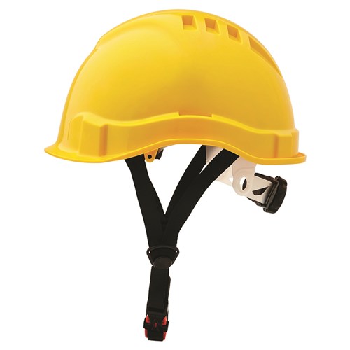 V6 Hard Hat Vented Micro Peak Ratchet Harness Linesman