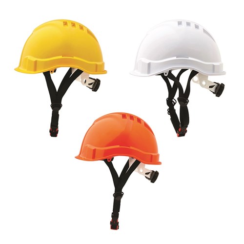 V6 Hard Hat Vented Micro Peak Ratchet Harness Linesman