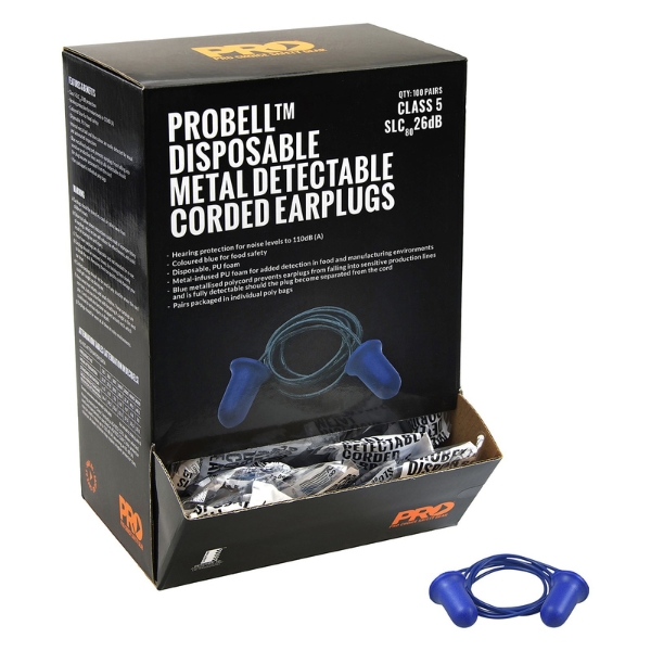 Probell Metal Detectable Earplugs Corded