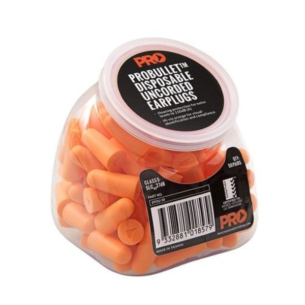 Probullet Disposable Uncorded Earplugs 50 Pack
