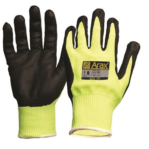 Arax Gold, Nitrile Sand/Hi-Vis Yellow Liner/Cut Level D