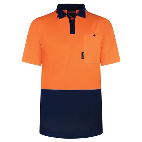 Polo Day Only Polyester Orange/Navy (PDBPO)