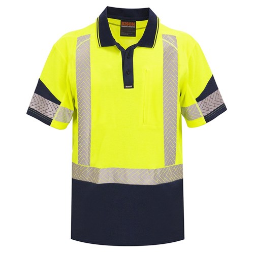 Polo Day/Night Quick-Dry Cotton Backed Yellow/Navy