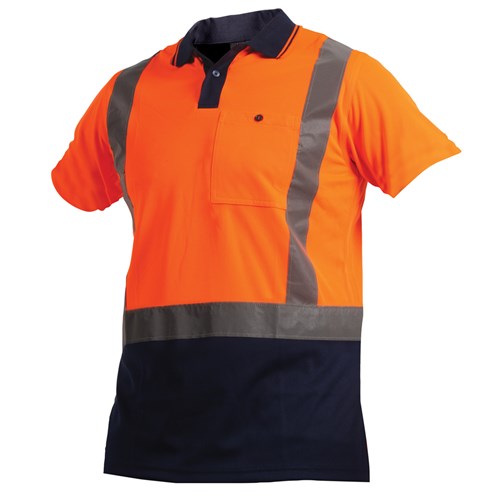 Polo Day/Night Polyester Orange/Navy (PNBPO)