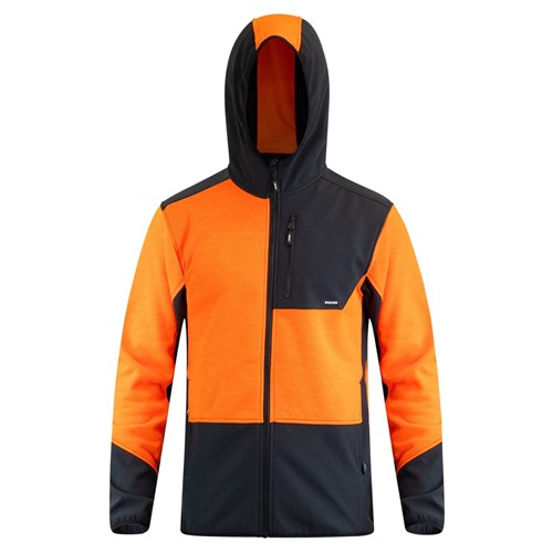 Hooded Sweatshirt Contrast Orange/Black