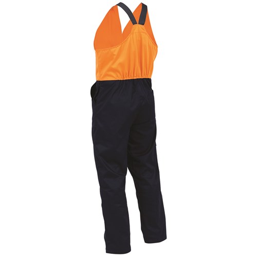 Overall Workzone Easy Action Polycotton Zip Orange/Navy (EDZPC)