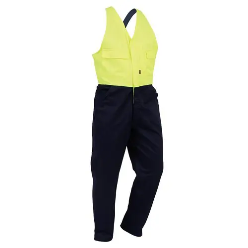 Overall Workzone Easy Action Polycotton Zip Yellow/Navy