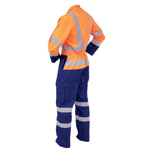 Overall Workzone Day/Night Polycotton Zip Royal Blue/Orange (TTPPCLT)