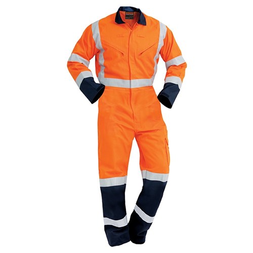 Overall Workzone TTMC-W17 Cotton Zip Orange/Navy (CTPCOLW)