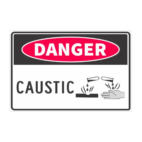 DANGER CAUSTIC SIGN