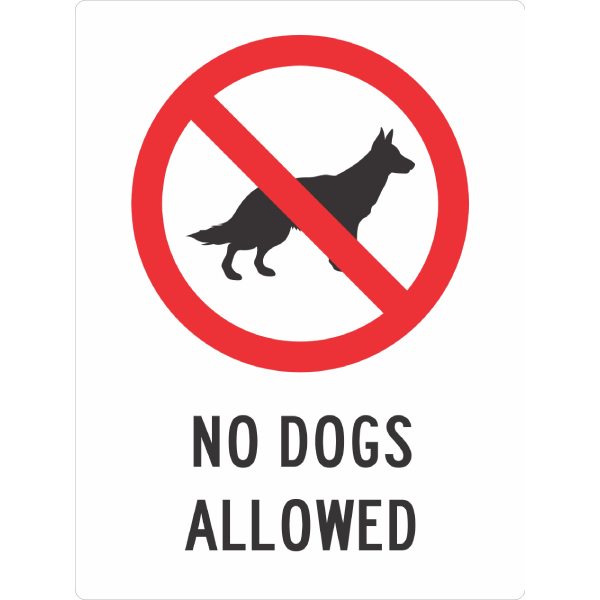 No Dogs Allowed Sign