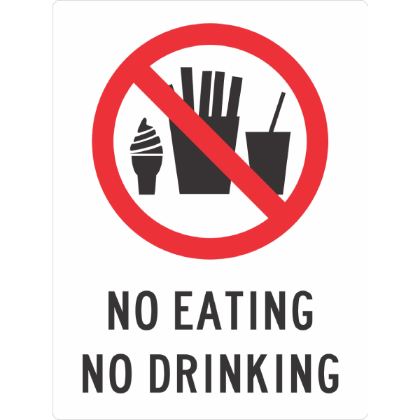 No Eating Or Drinking Sign