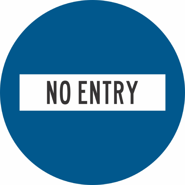 NO ENTRY SIGN-BLUE