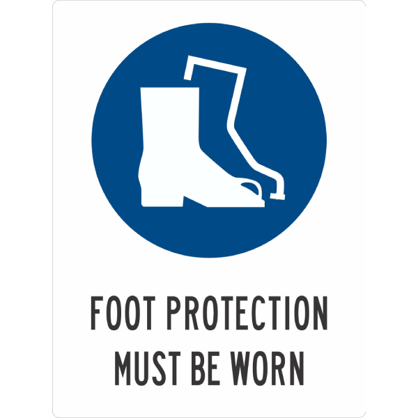 Foot Protection Must Be Worn Sign