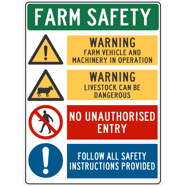 Farm Safety Board Sign