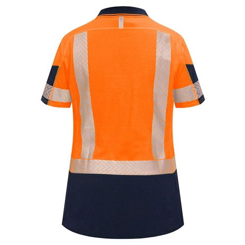 Polo Women's Day/Night Quick-Dry Cotton Backed Orange/Navy