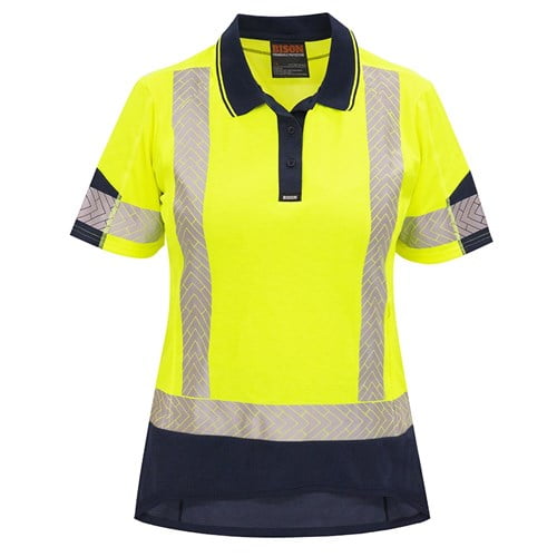 Polo Women'S Day/Night Quick-Dry Cotton Backed Yellow/Navy