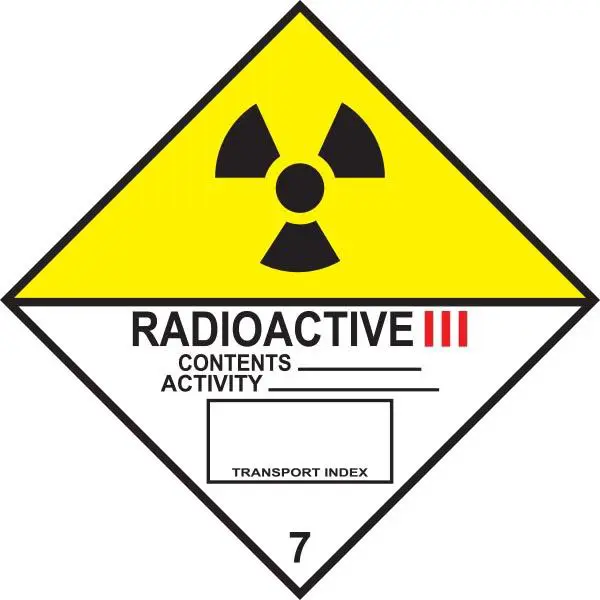 DG Diamond – Class 7 Radioactive Category 3