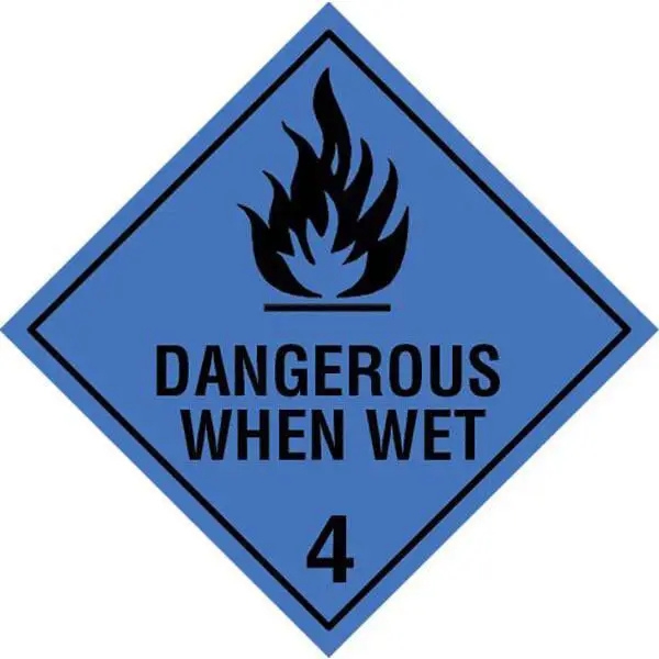 DG Diamond – Class 4.3 Dangerous When Wet