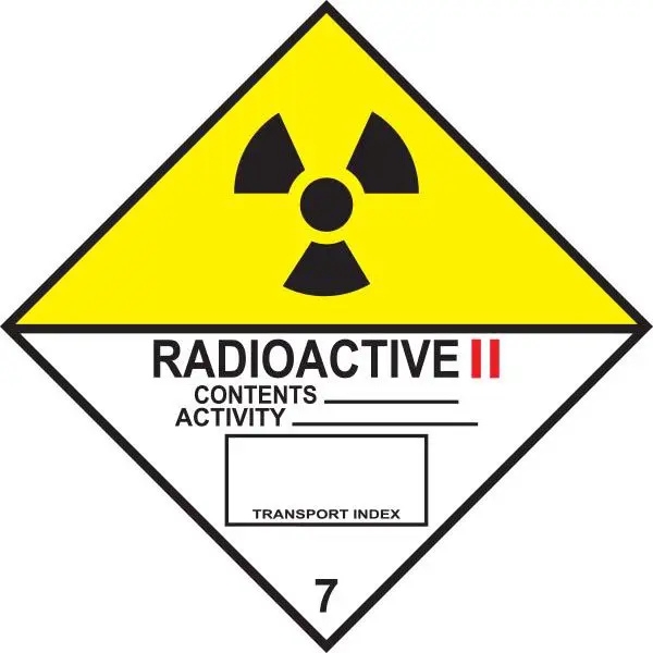 DG Diamond – Class 7 Radioactive Category 2