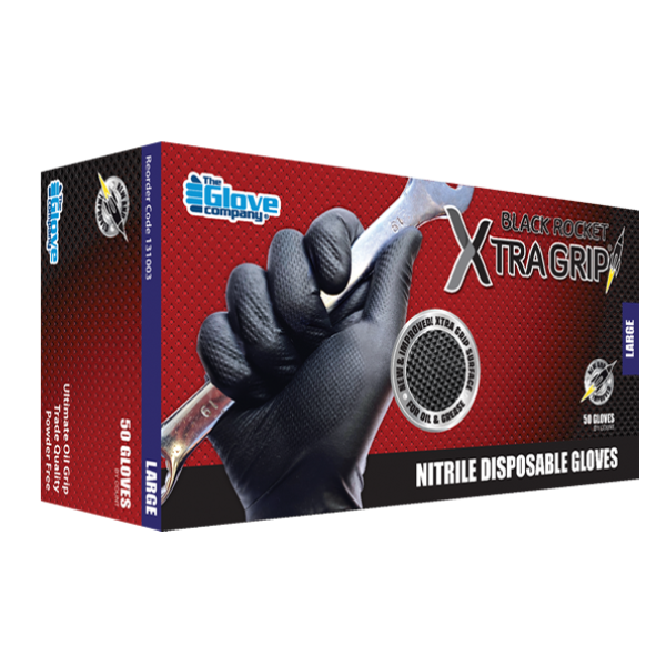 Black Rocket Xtra Grip® Disposable Gloves (Box)