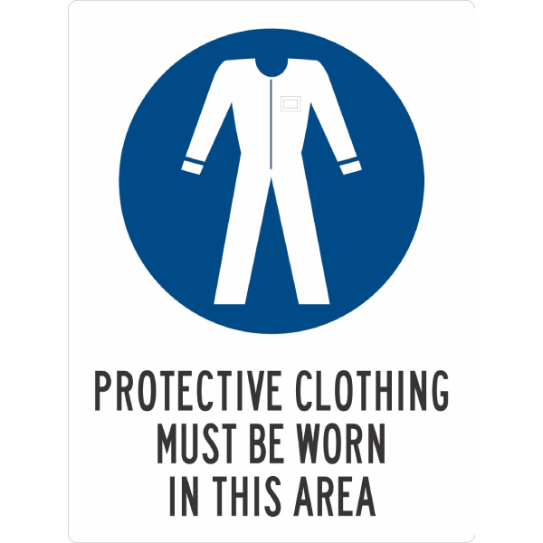 Protective Clothing Must Be Worn In This Area Sign