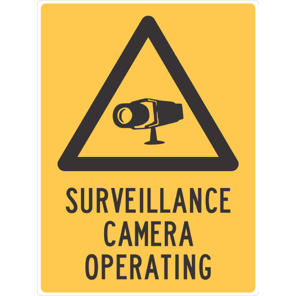 Surveillance Camera Operating Sign