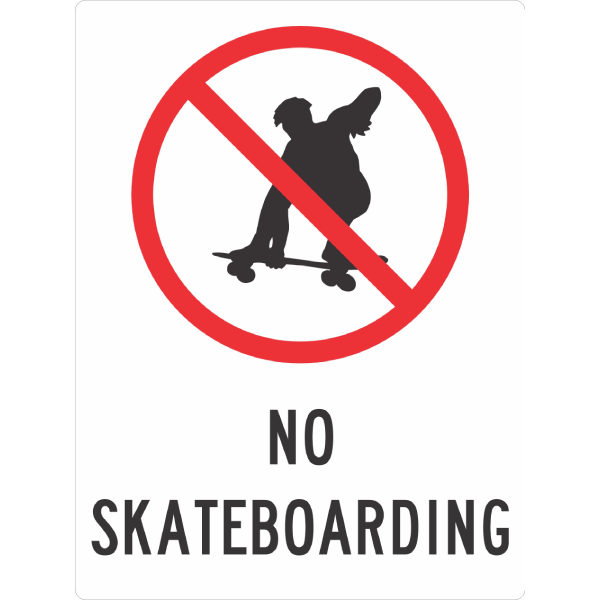 NO SKATEBOARDING SIGN