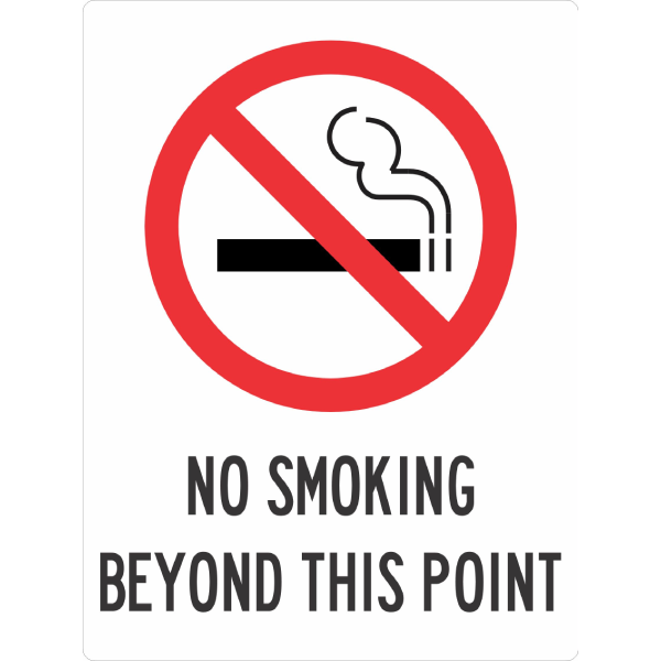 No Smoking Beyond This Point Sign