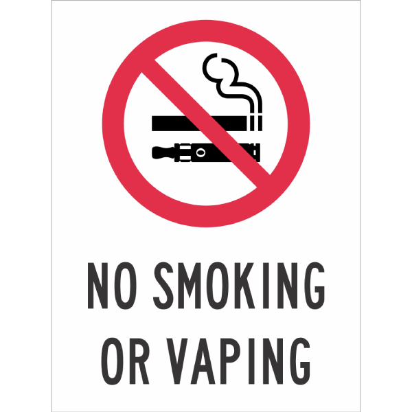 No Smoking Or Vaping Sign