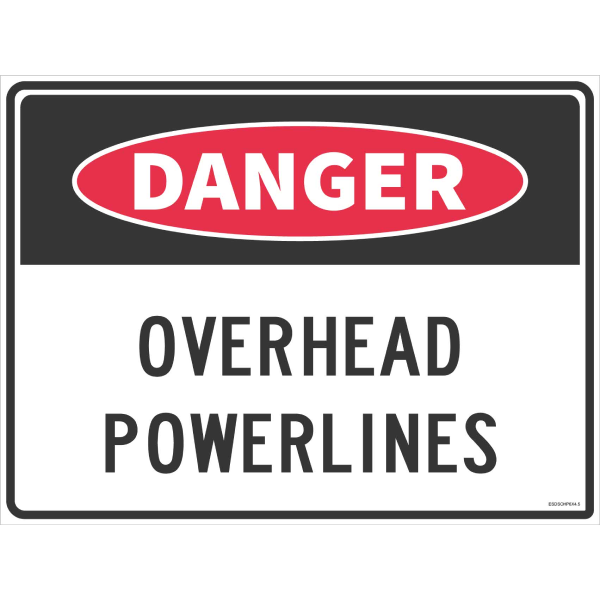 OVERHEAD POWERLINES SIGN