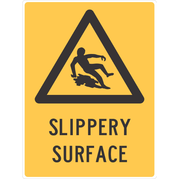 SLIPPERY SURFACE SIGN