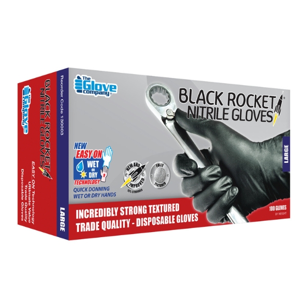 Black Rocket Nitrile Gloves