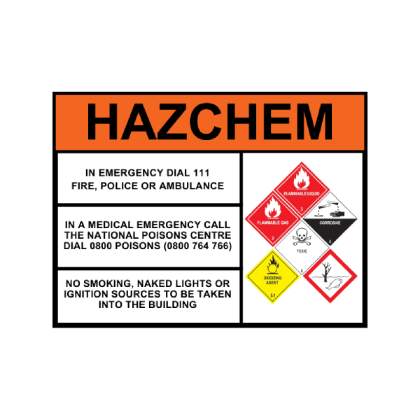 Hazchem Sign-6 DIAMONDS