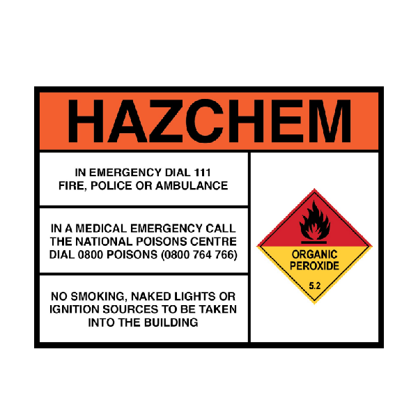 Hazchem Sign-Organic Peroxide