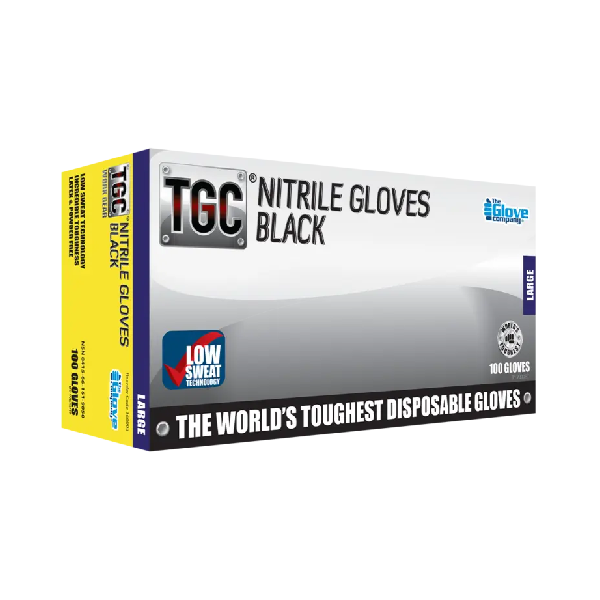 TGC- Nitrile Gloves Black (Box)