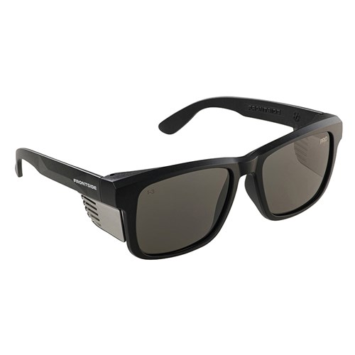 Safety Glasses Frontside Smoke Lens With Black Frame