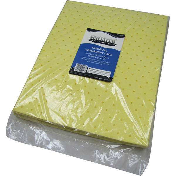 SpillTech® Chemical Pads - 400GSM - 10 Pack