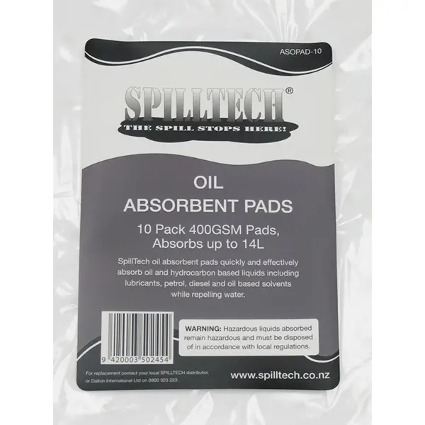 SpillTech® Oil Only Pads - 400GSM - 10 Pack