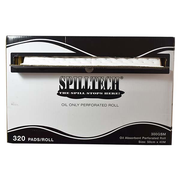 SpillTech® Oil Only Perforated Absorbent Roll in Box.