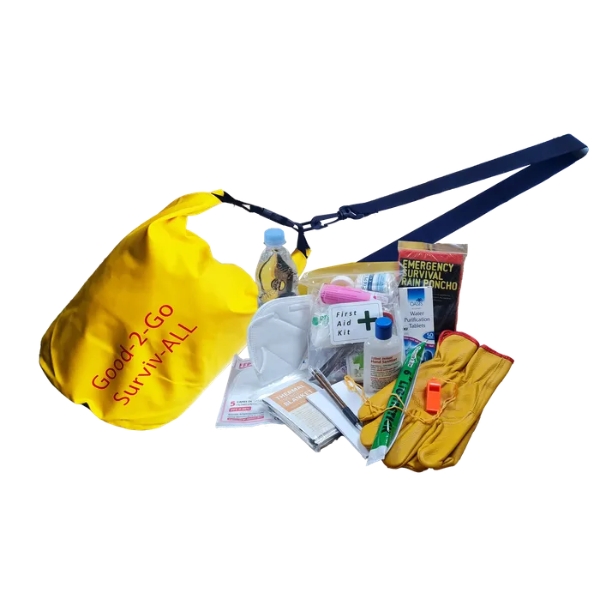 Good 2 Go 1 Person Civil Defence, Survival Kit in Draw String Bag